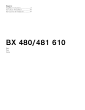 Gaggenau Oven BX 480 610 Installation Instructions Manual