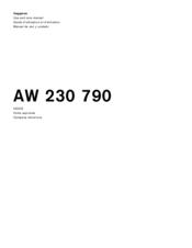 Gaggenau AW 230 790 Use And Care Manual