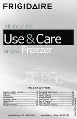 Frigidaire Freezer Use & Care Manual