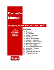 Defy Maximaid 850 Owner's Manual