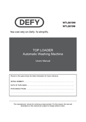 defy wtl13019m