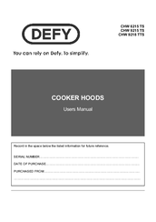 Defy CHW 9218 TTS User Manual