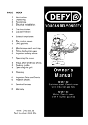 Defy DGS 123 Owner's Manual