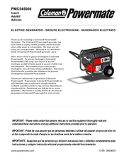 Coleman Powermate PMC545008 Manual
