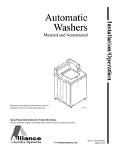 Alliance Laundry Systems TLW12C SVG Installation & Operation Manual