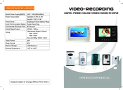 Video r VDP-C37DVR Instruction Manual