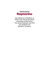 Raytheon ST80 Operation Manual