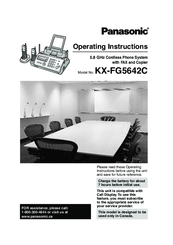 Panasonic KX-FG5642C Operating Instructions Manual