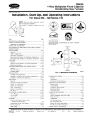 carrier 58MSA Series Installation, Start-Up, And Operating Instructions Manual