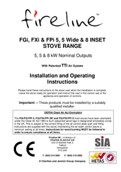 fireline FPi 5 Wide Installation And Operating Instrictions