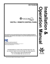 Vicon VNCTRL-1 Installation & Operation Manual