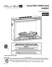 pleasant hearth 23-700-712 Important Instructions Manual