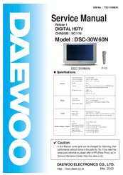 Daewoo DSC-30W60N Service Manual