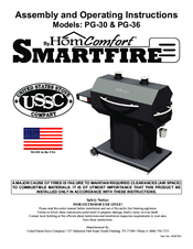 HomComfort Smartfire PG-30 Assembly And Operating Instructions Manual