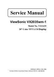 ViewSonic VX2035wm-1 Service Manual