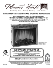 pleasant hearth GCE18TRG13 Homeowner's Installation And Operating Instructions Manual