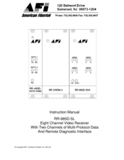 Afi RR-985D-SL Instruction Manual