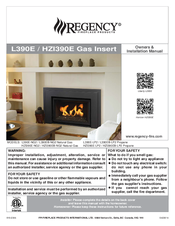Regency HZI390E Owner's Manual