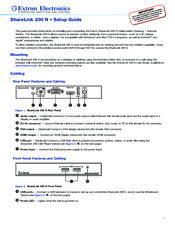 Extron electronics ShareLink 200 N Setup Manual