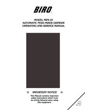 BIRO Mini-32 Operating And Service Manual