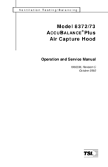 TSI Incorporated ACCUBALANCE Plus 8372 Operation And Service Manual