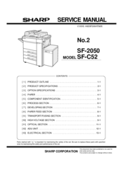 Sharp SF-2050 Service Manual