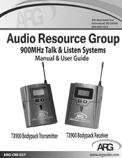 ARG TX900 Bodypack Transmitter Manual & User Manual
