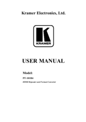Kramer PT-101H4 User Manual