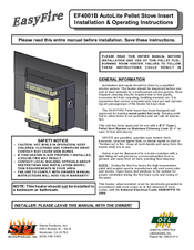 EasyFire EF4001B AutoLite Installation & Operating Instructions Manual