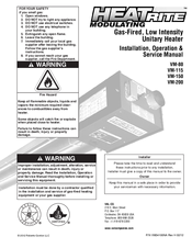HeatRite VM-115 Installation, Operation & Service Manual
