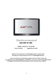 A-rival NAV-PNF 50 TMC Hardware Manual