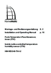 HomeMatic HM-WDS40-TH-I-2 User Manual