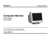 Sony Multiscan CPD-G400 Training Manual