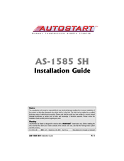 Autostart AS-1585 SH Installation Manual