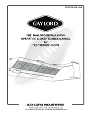 GAYLORD XG SERIES Operation & Maintenance Manual