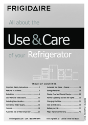 Frigidaire Refrigerator Use & Care Manual