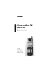 Siemens Gigaset 3000 Micro Operating Instructions Manual