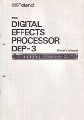 Roland DEP- 3 Owner's Manual