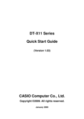 Casio DT-X11M10E Quick Start Manual