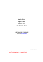 Acer Aspire 2020 Service Manual