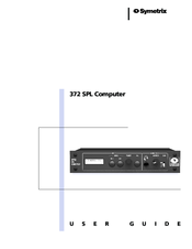 Symetrix 372 SPL Computer User Manual