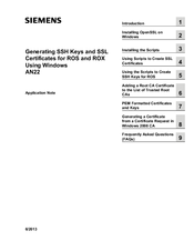 Siemens ROX User Manual