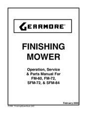 Gearmore SFM-84 Operation, Service & Parts Manual