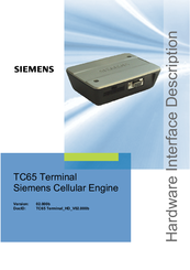 Siemens TC65 Terminal Hardware Interface Description