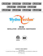 Blodgett HV-50 Installation, Operation And Maintenance Manual