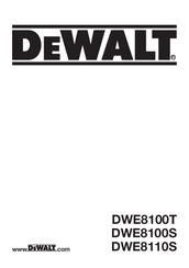 DeWalt DWE8110S Operator's Manual