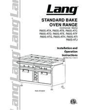 Lang R60S-ATA Installation And Operation Instructions Manual