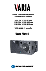 Renkus-Heinz VA101-15 Series User Manual