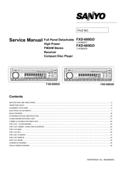 Sanyo FXD-680GD Service Manual