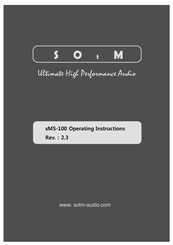 SOtM sMS-100 Operating Instructions Manual